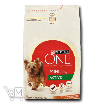 Сравнить цены на Корм сухий Purina ONE MINI Active з куркою та рисом для активних собак дрібних порід 1,5кг