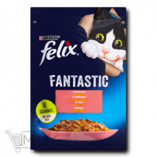Корм «Felix Fantastic» з лососем в желе для котів 85г Корм «Felix Fantastic» з лососем в желе для котів 85г