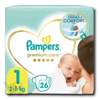 Сравнить цены на Подгузники Pampers Premium Care размер 1 Newborn 2-5кг 26шт