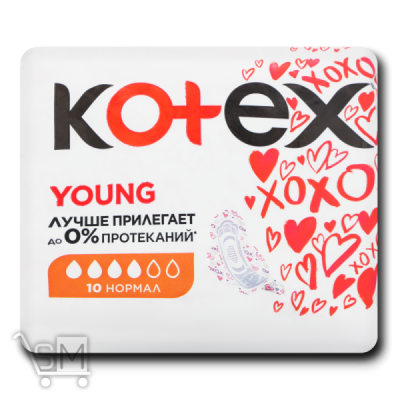 Сравнить цены на Прокладки Kotex Young Normal с крылышками 10шт