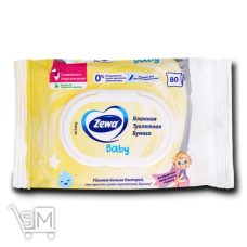 Туалетний папір вологий Zewa Baby 80шт