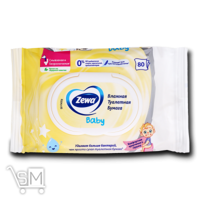 Сравнить цены на Туалетний папір вологий Zewa Baby 80шт