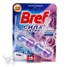 Туалетний блок для унітазу Bref Сила Актив Лаванда 1шт Туалетний блок для унітазу Bref Сила Актив Лаванда 1шт