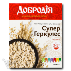 Хлопья Добродія Супер Геркулес овсяные 500г