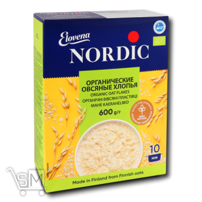 Сравнить цены на Хлопья овсяные Nordic органические 600г