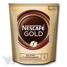 Кава Nescafe Gold розчинна 50г Кава Nescafe Gold розчинна 50г