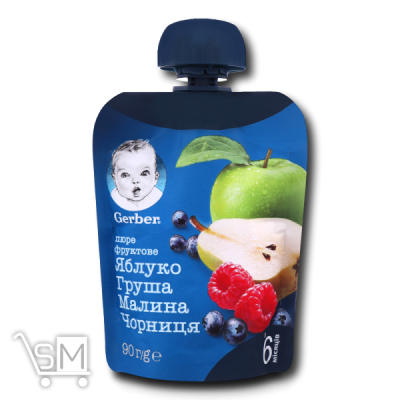 Сравнить цены на Пюре Gerber Яблуко груша малина чорниця для дітей з 6 місяців 90г