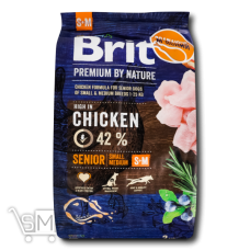 Корм сухий Brit Premium з куркою для літніх собак дрібних та середніх порід 3кг