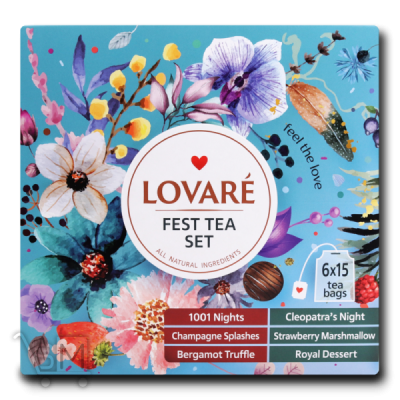Сравнить цены на Набор чая «Lovare» «Fest Tea Set» 157.5г 90шт