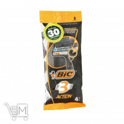 Сравнить цены на Бритва BIC 3 Action мужская 4шт
