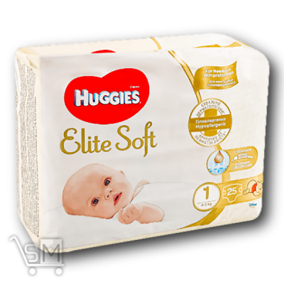 Сравнить цены на Підгузники «Huggies» «Elite Soft 1» 0-5кг 25шт
